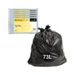 Bastion 73L Heavy Duty Bin Liners Black