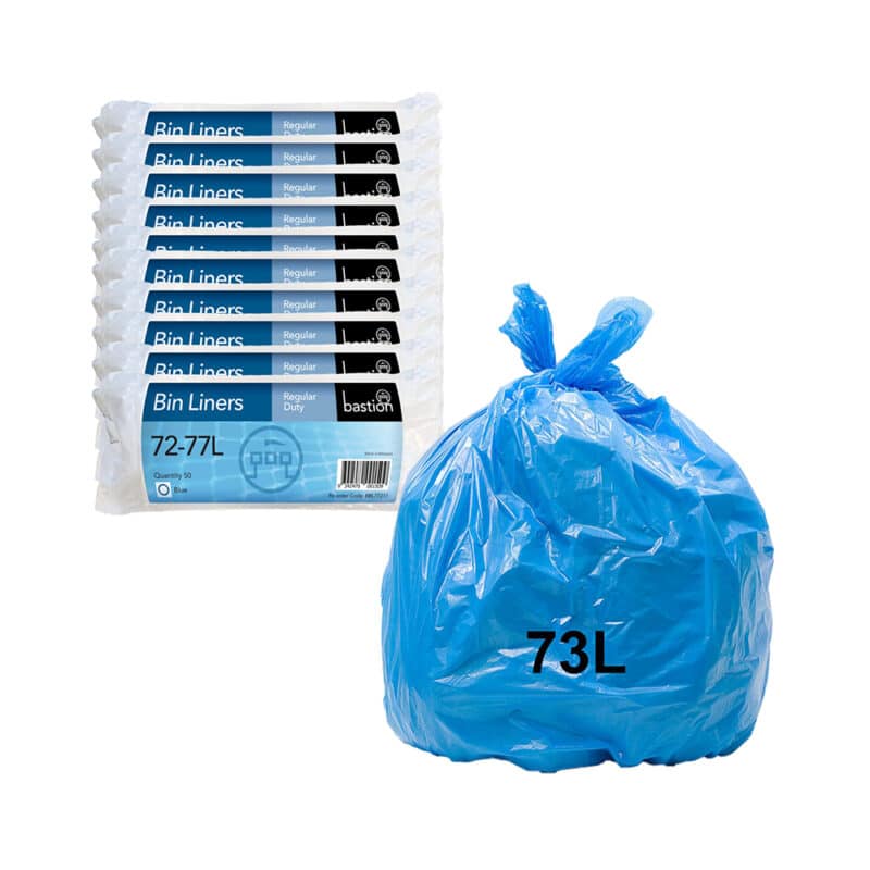 73 Litre Regular Duty Bin Liners Blue 9 4 BBL77211 Carton 2