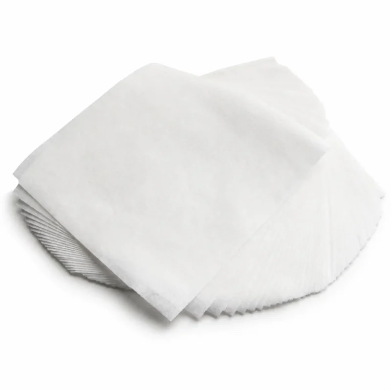 Fanned out image of the AmbiWipes of white low lint cleaning wipes