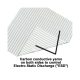 White cloth with black stripes, that prevents static build up on a plain background