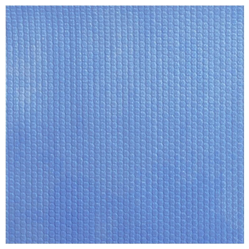 Detailed view of blue cellulose wipe sheets with a textured pattern
