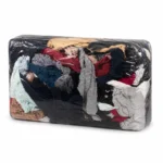 Pile of coloured mixed cotton rags