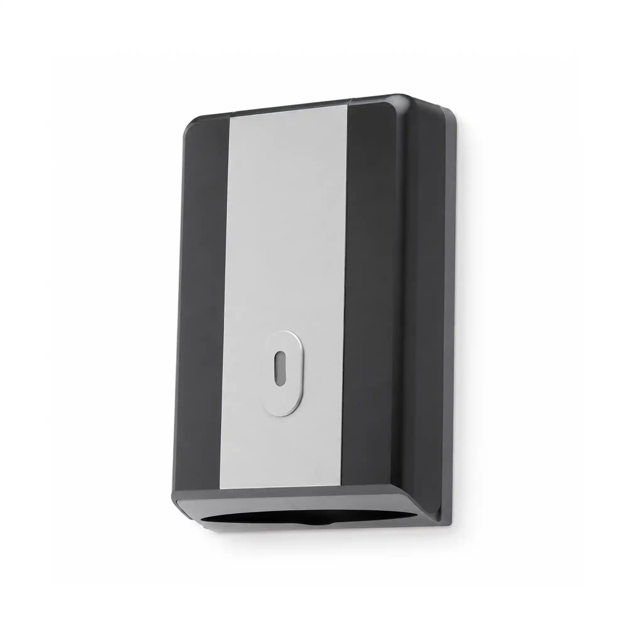 Compact-Hand-Towel-Dispenser-9-5403 Black and grey compact hand towel dispenser