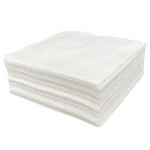 A stack of wipes in white on a white background