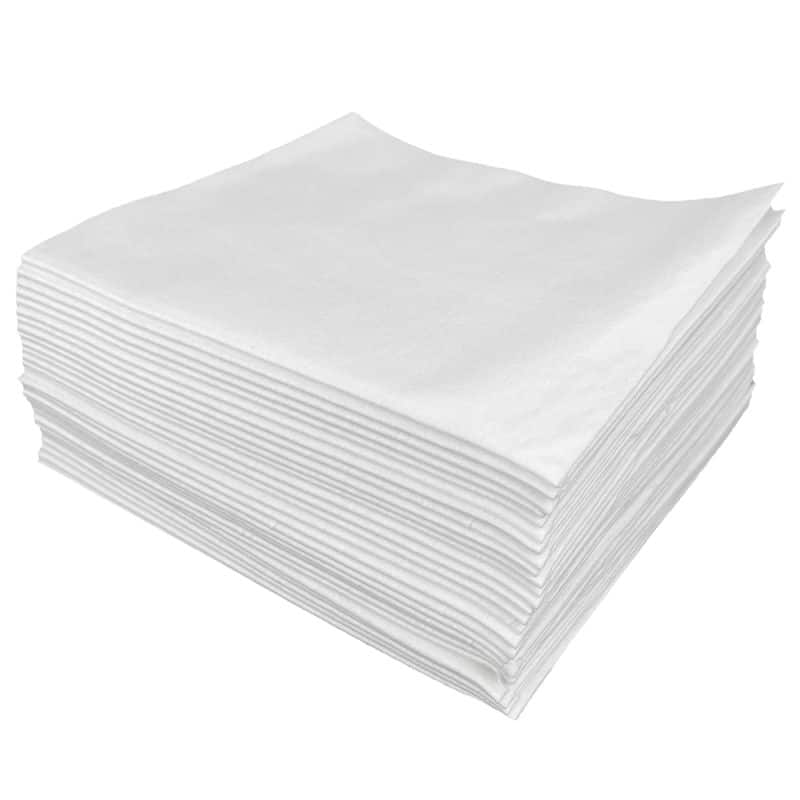 Wipes neatly stacked at a sharp angle against a plain background.