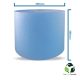 Blue jumbo paper towel roll with visible measurements and eco friendly banner