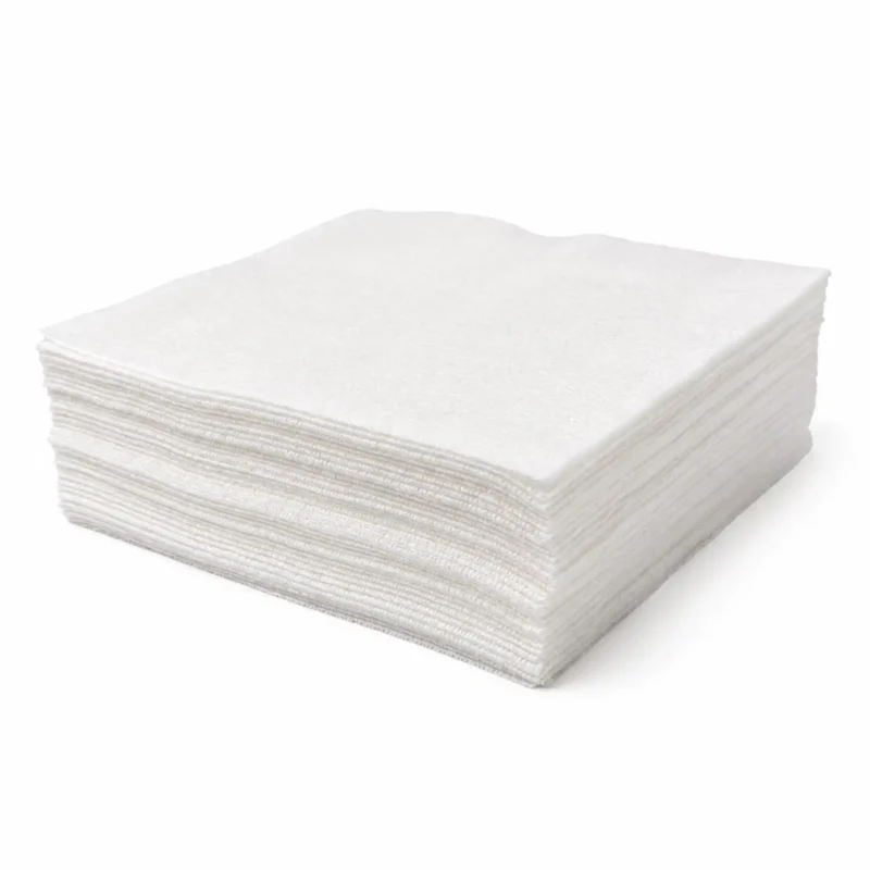 A stack of wipes in white on a white background