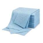 stack of oil absorbing wipes blue