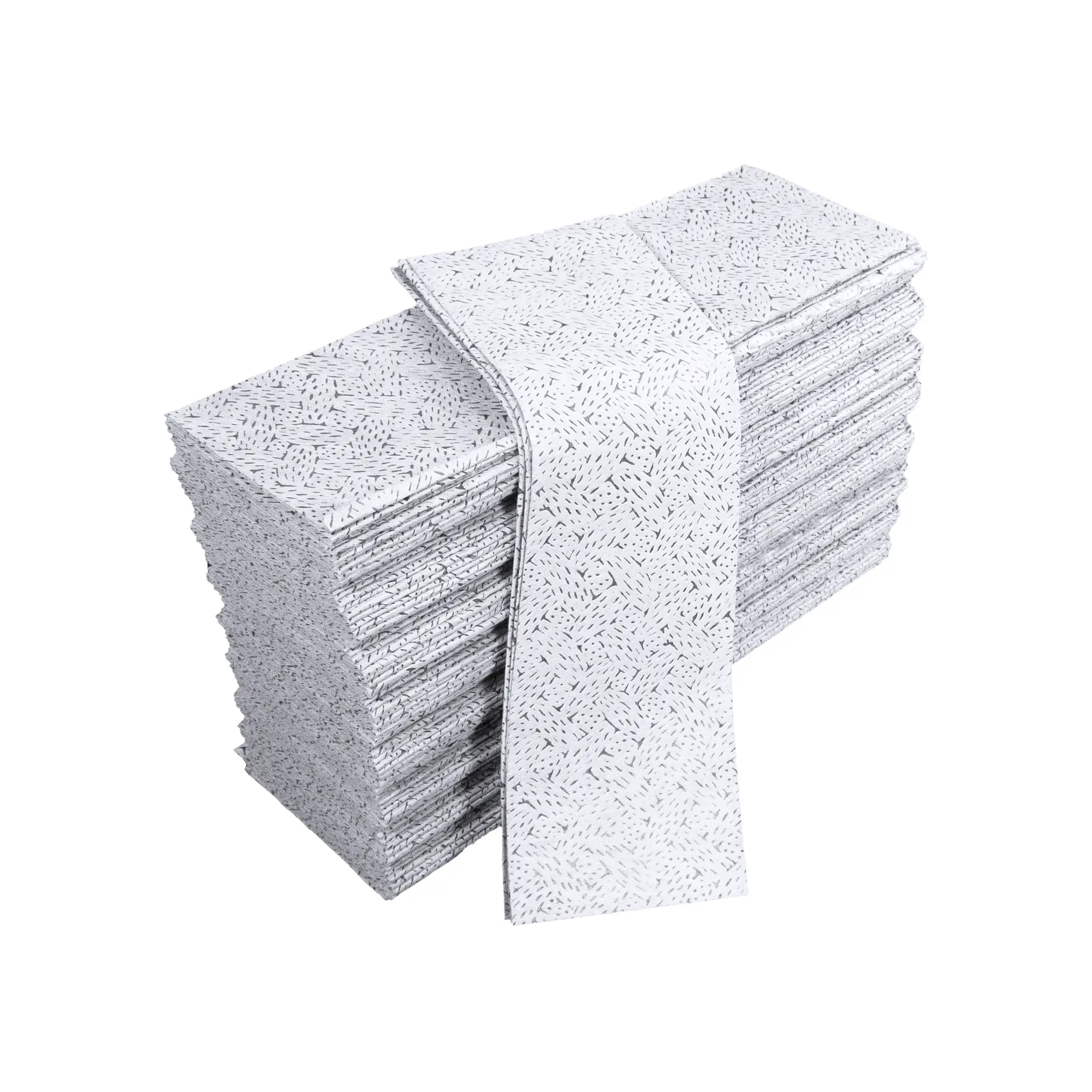 Oil-Absorbent-Wipes-White-3 stack of white oil absorbing wipes on a white background