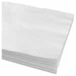 A stack of cellulose wipes with a white background