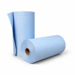 Two blue rag on a roll. one vertical one horizontal