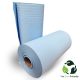 Two blue rolls one vertical one horizontal