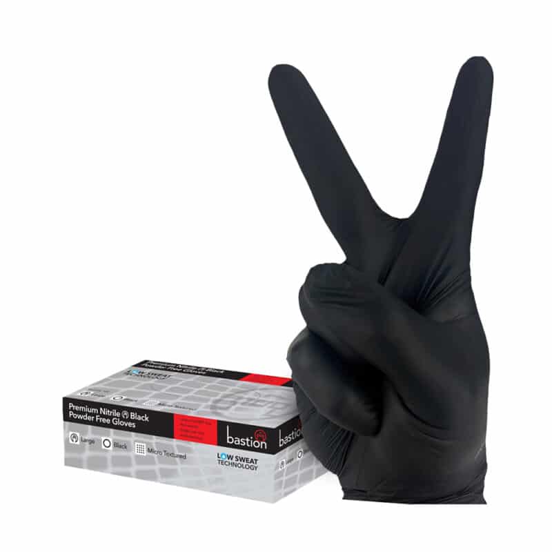 TIDDOX Bastion Nitrile Gloves Heavy Duty Black