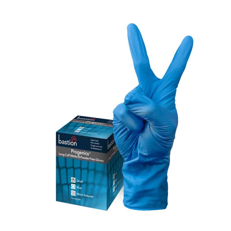 TIDDOX Bastion Long Cuff Nitrile Gloves Blue