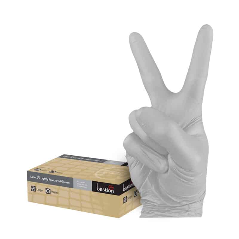 TIDDOX Bastion Latex Gloves White Powdered