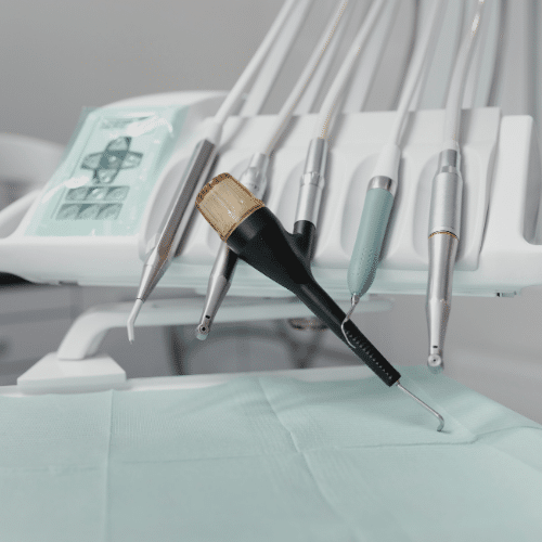A close up of dental equipment