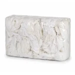 White bundle of white t-shirt rags with a white setting