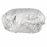 Bundle of White Towel Rags on a plain white background