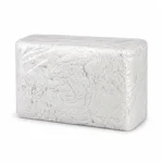 Bundle of White Towel Rags on a plain white background