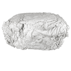 Bundle of White rag on a plain white background