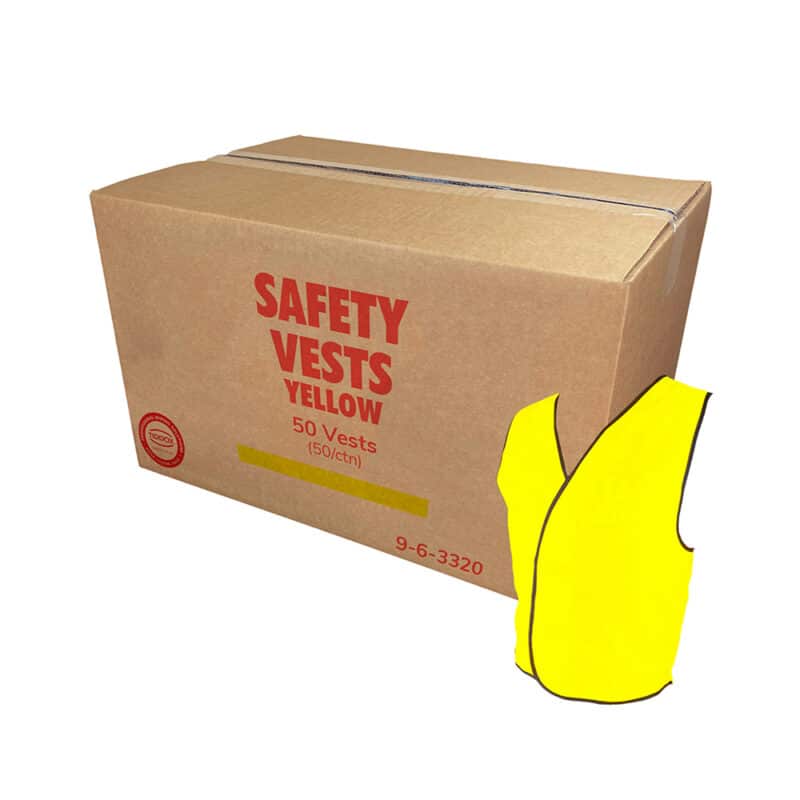 Yellow Safety Vests Carton 9 2 BSV3324 L
