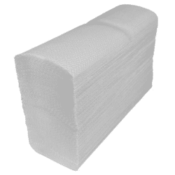 Stack of white wipes on a white background