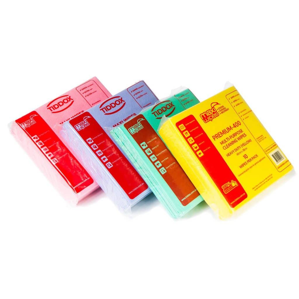 Clear packaging showcasing four stacks of assorted colours, neatly arranged on a plain background.