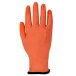 High visibility orange glove back