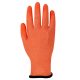 High visibility orange glass cut resistant gloves back