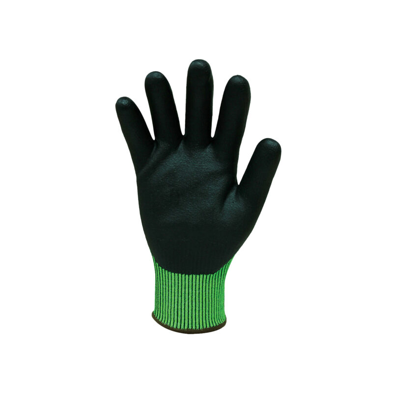 TIDDOX High Viz Cut 5 Green Gloves 2