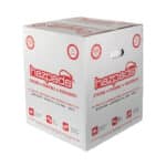 carton of absorbent pads rolls on a white back ground