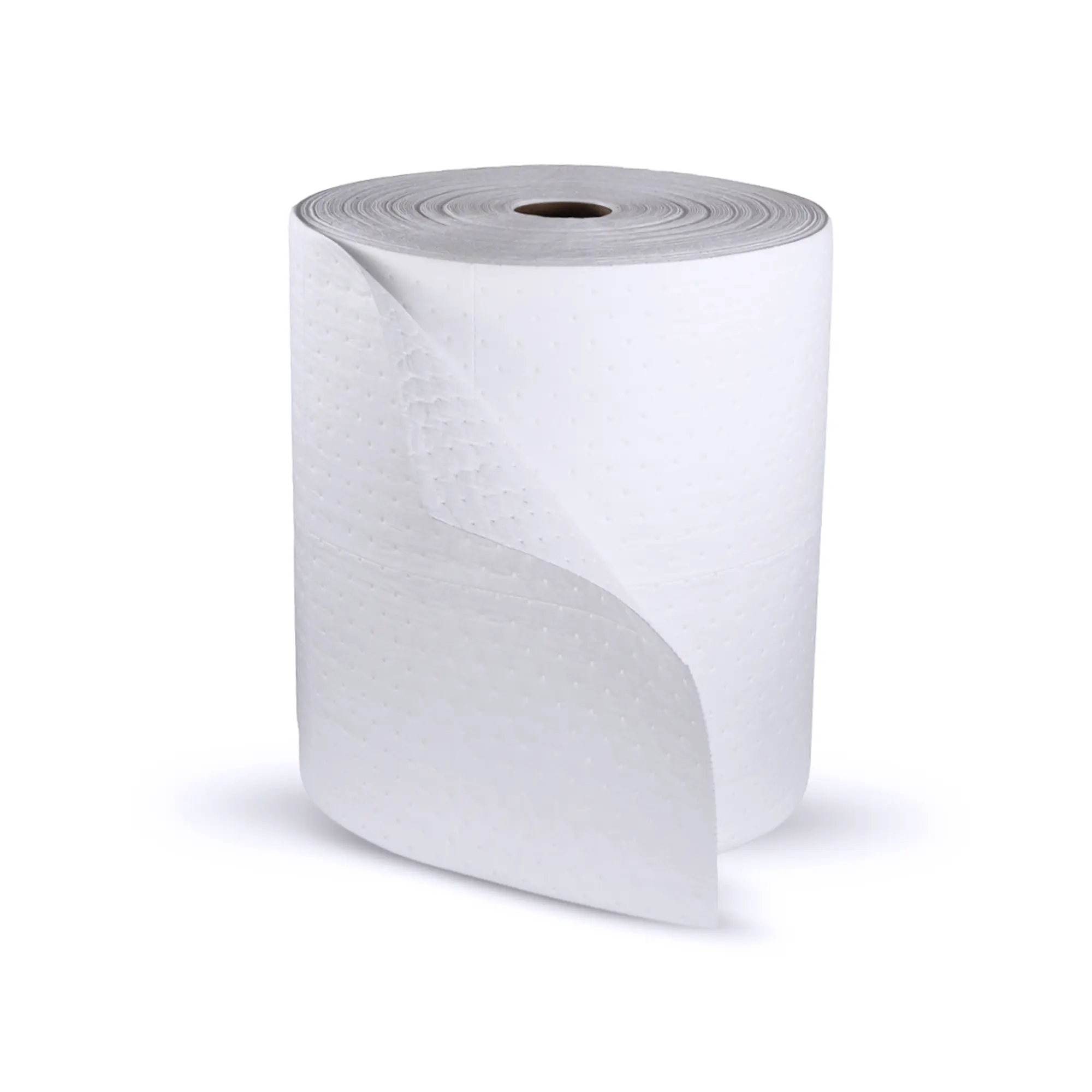 Hazpad-Roll-White-Oil-And_Fuel-Pads-3 roll of oil absorbent pads on a white background