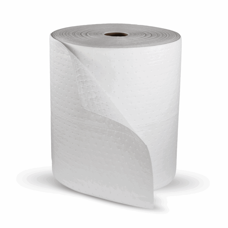 roll of oil absorbent pads on a white background