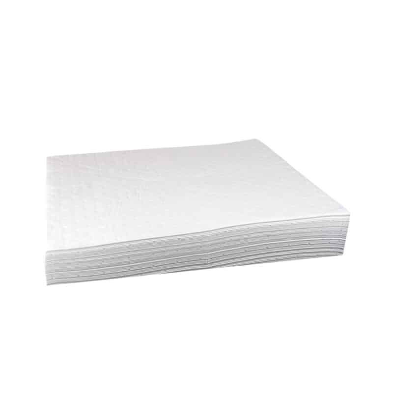 Stack of absorbent pads on a white background
