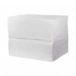 Stack of absorbent pads on a white background