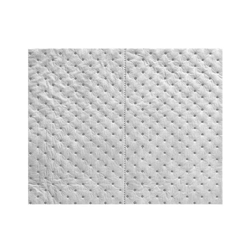 White hazpad absorbent on a white background