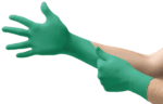 Ansell TouchNTuff 92-605 Long Cuff Nitrile Gloves | Green | 100 pcs - Image 2