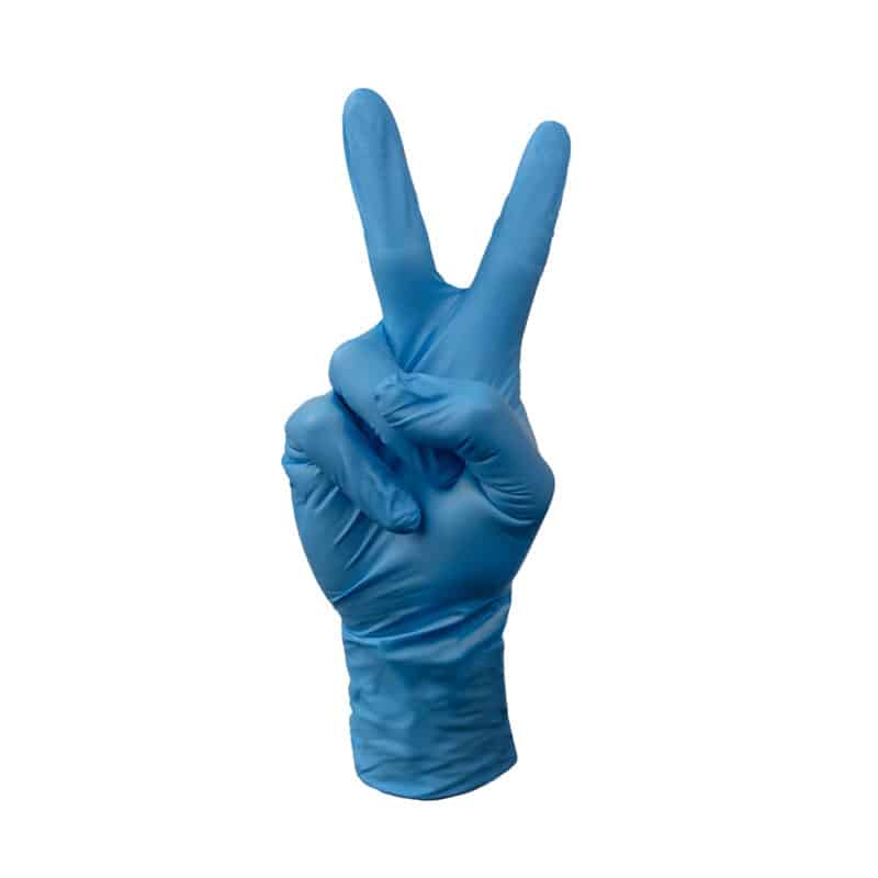 Long Cuff Blue Nitrile SuperTouch Gloves - TIDDOX