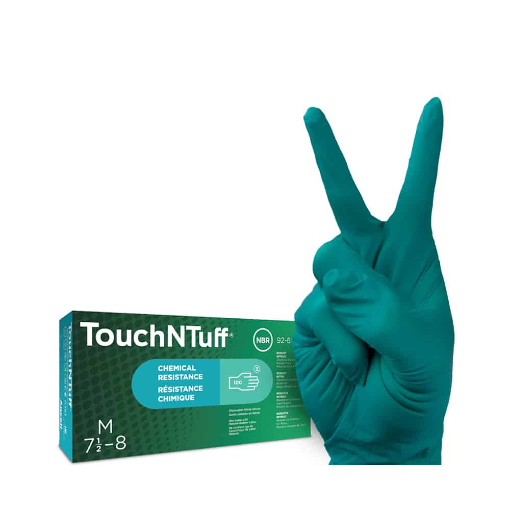 TIDDOX Ansell TouchNTuff 92-600 Nitrile Gloves Green