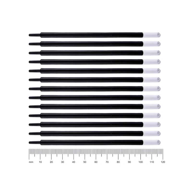 TIDDOX Ruby Cleaning Sticks on a white background. Ruler showing the total length