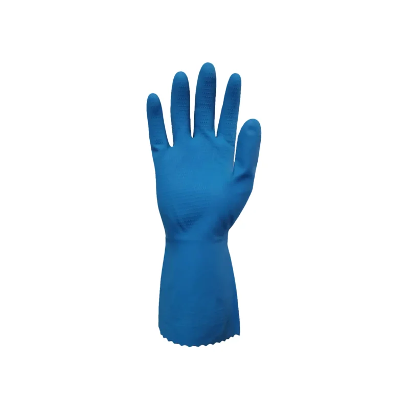 Open Glove of TIDDOX Bastion Blue Silverlined Rubber Gloves 2-9-2-BNG279