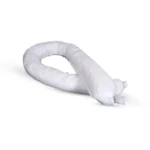 White absorbent sock on a white background