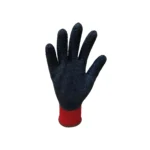 Palm-Side of-Munich-Red-Nylon-Latex-Gloves3-9-2-BSG4712
