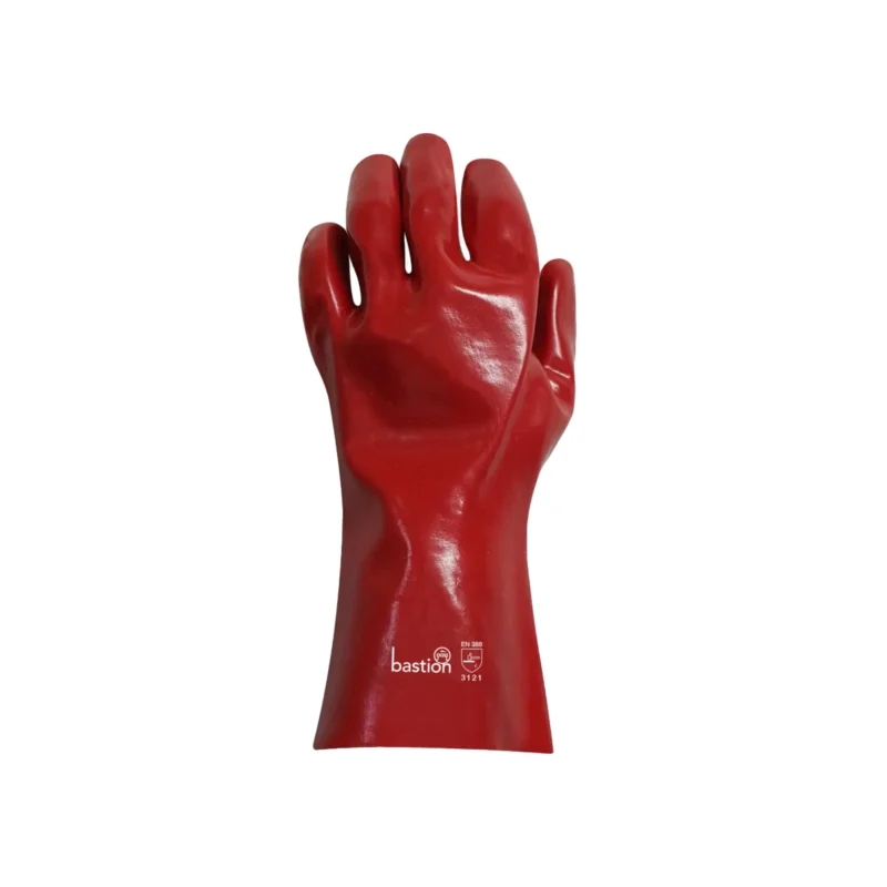 Red Short Cuff PVC Glove