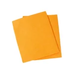 two orange absorbent cloths on a white background